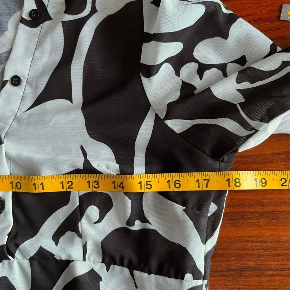 AREA STARS White & Black Sheath Dress, Size Medium